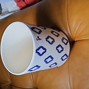 Large ikat tribal blue white print utensil pot holder home essentials Portugal